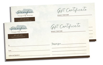 Support Local Business Pacific Tranquility Massage. Purchase Your Massage Gift Certificate here